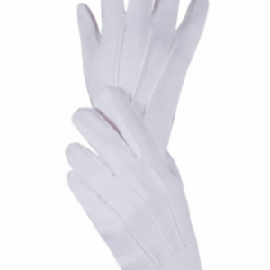 Ceremonial White Masonic Services Gloves Sizes from XS to XXXL 